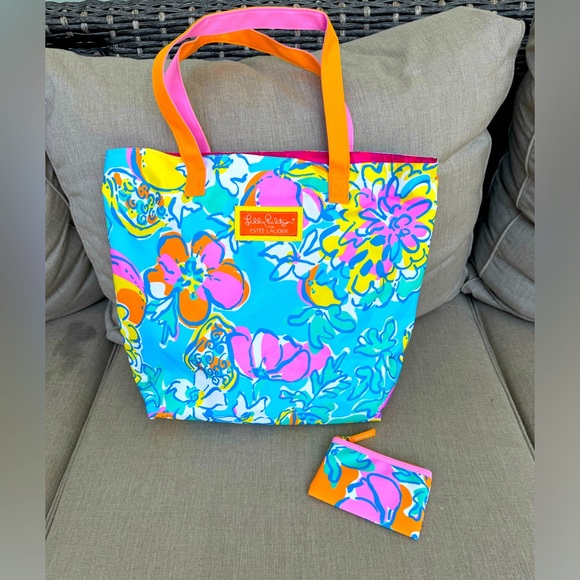 Lilly Pulitzer for Estée Lauder Tote with coin purse - Picture 1 of 4